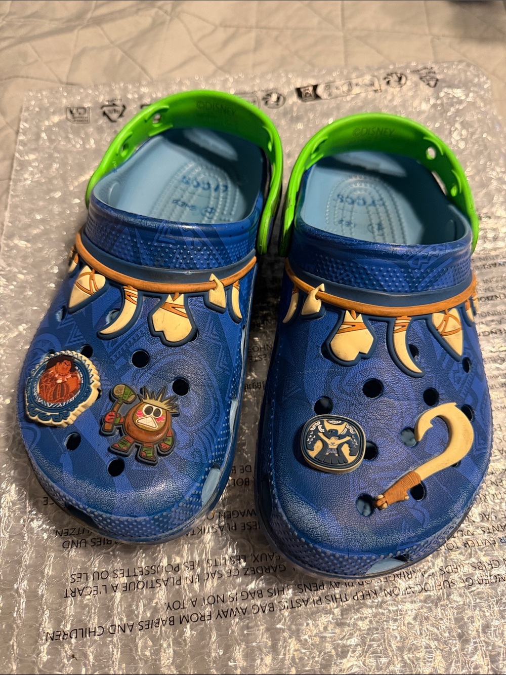 USED!!! CROCS x Disney Moana Maui - You’re Welcome- Kids Classic Clogs
